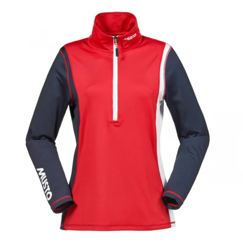 Musto Ladies X Country Top - Red/True Navy/White
